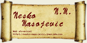 Neško Mašojević vizit kartica